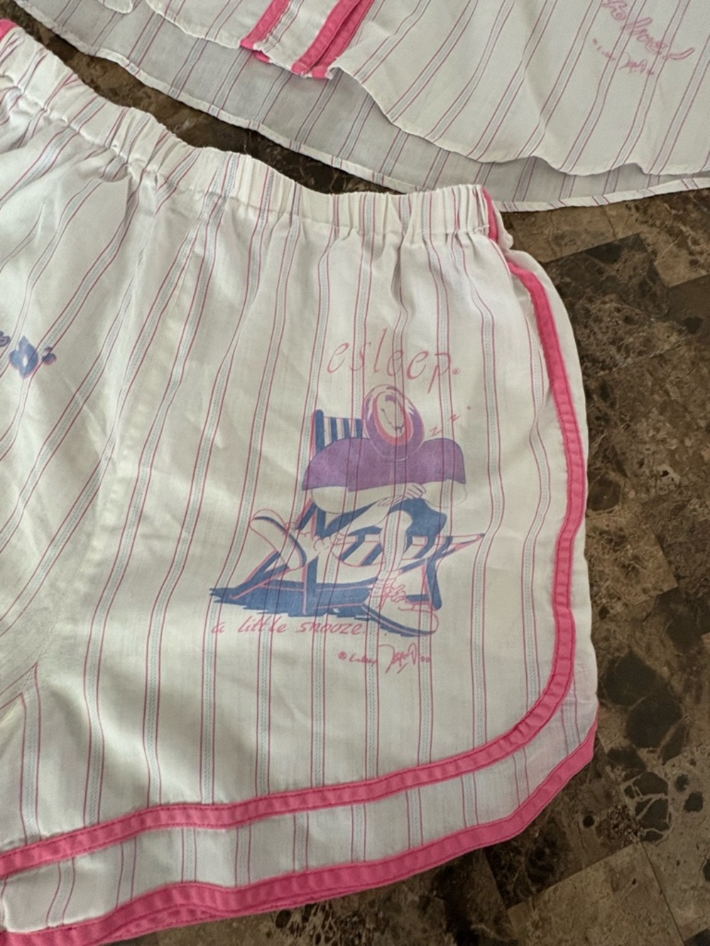 Vintage ESleep 90s X Eddie’s fabulous matching set/pajamas oversize small/medium - Picture 5 of 16